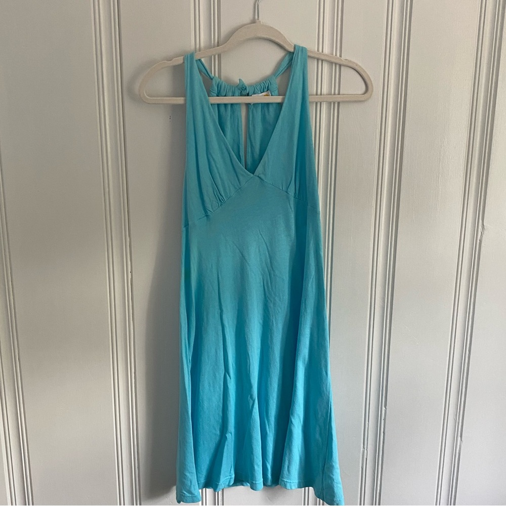 C & C California Women’s 100% Cotton Casual Sky Blue Sun Dress Sz XS